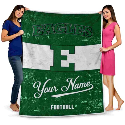 custom eastern michigan eagles grunge texture green white blanket fashion forward
