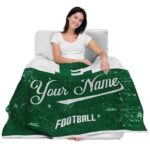 custom eastern michigan eagles grunge texture green white blanket best selling