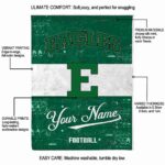 custom eastern michigan eagles grunge texture green white blanket best selling