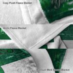 custom eastern michigan eagles grunge texture green white blanket best selling