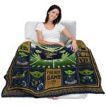 custom fiu panthers baby yoda blue blanket latest model