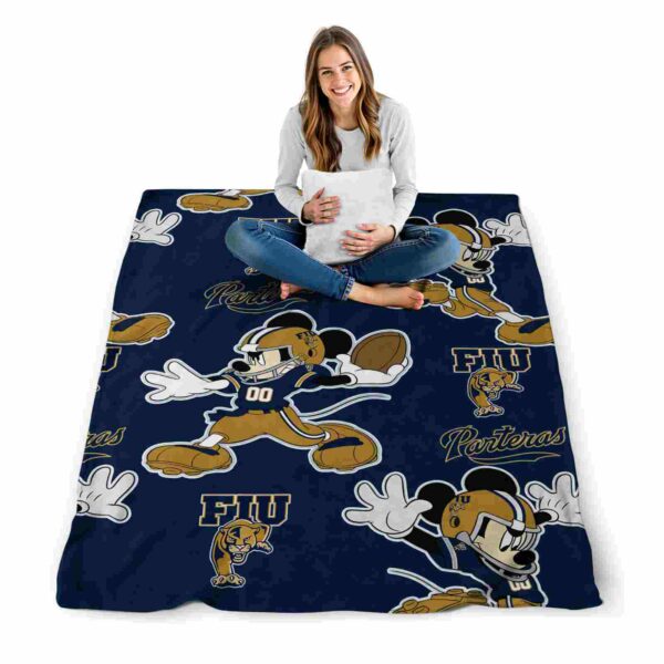 custom fiu panthers mickey blue blanket high quality