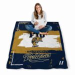 custom fiu panthers paint strokes blue white blanket high quality