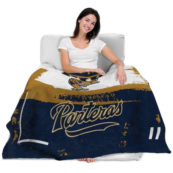 custom fiu panthers paint strokes blue white blanket latest model