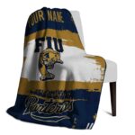 custom fiu panthers paint strokes blue white blanket top rated