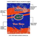 custom florida gators grunge streaks blue blanket new arrival