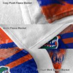 custom florida gators grunge streaks blue blanket premium grade