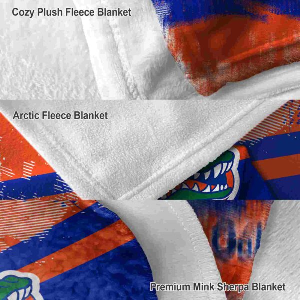 custom florida gators grunge streaks blue blanket premium grade