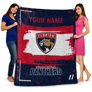 custom florida panthers paint strokes red white blanket fashion forward