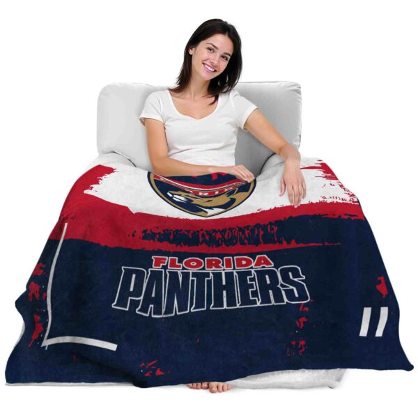 custom florida panthers paint strokes red white blanket latest model