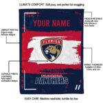 custom florida panthers paint strokes red white blanket new arrival