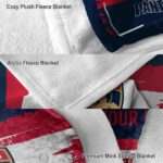 custom florida panthers paint strokes red white blanket premium grade