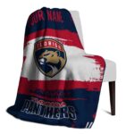 custom florida panthers paint strokes red white blanket top rated