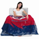 custom fresno state bulldogs grunge streaks red blanket latest model