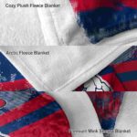 custom fresno state bulldogs grunge streaks red blanket premium grade