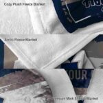 custom georgetown hoyas paint strokes blue white blanket premium grade