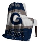 custom georgetown hoyas paint strokes blue white blanket top rated