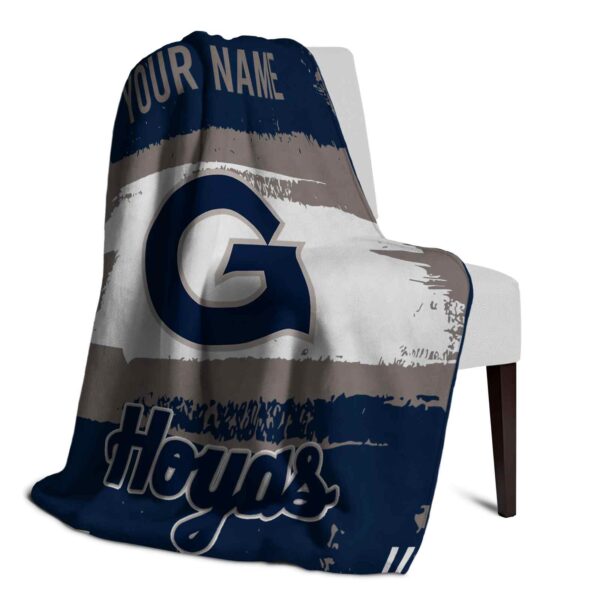 custom georgetown hoyas paint strokes blue white blanket top rated