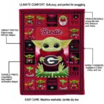 custom georgia bulldogs baby yoda red blanket new arrival