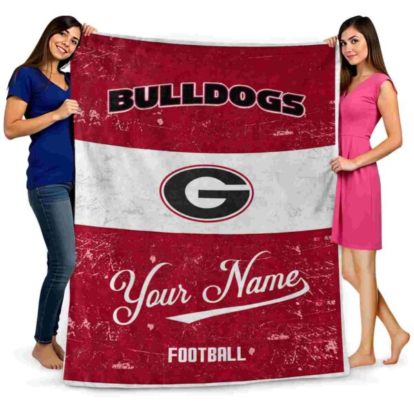 custom georgia bulldogs grunge texture red white blanket fashion forward