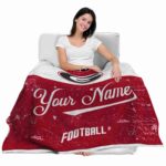 custom georgia bulldogs grunge texture red white blanket latest model