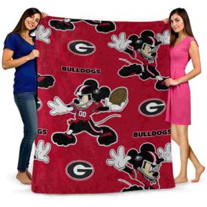 custom georgia bulldogs mickey red blanket fashion forward