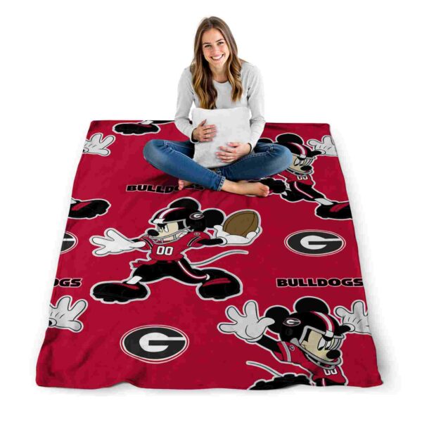 custom georgia bulldogs mickey red blanket high quality
