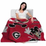 custom georgia bulldogs mickey red blanket latest model