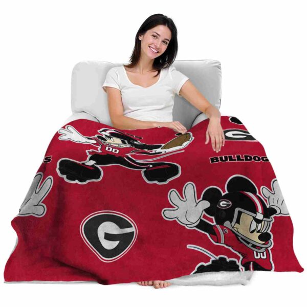 custom georgia bulldogs mickey red blanket latest model