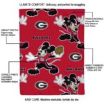 custom georgia bulldogs mickey red blanket new arrival