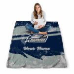 custom georgia southern eagles grunge streaks blue blanket high quality