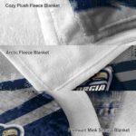 custom georgia southern eagles grunge streaks blue blanket premium grade