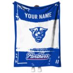 custom georgia state panthers paint strokes blue white blanket best selling