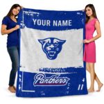custom georgia state panthers paint strokes blue white blanket best selling