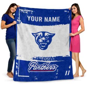 custom georgia state panthers paint strokes blue white blanket fashion forward