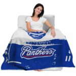 custom georgia state panthers paint strokes blue white blanket best selling