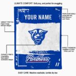 custom georgia state panthers paint strokes blue white blanket best selling