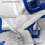 custom georgia state panthers paint strokes blue white blanket best selling