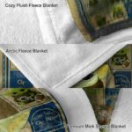 custom georgia tech yellow jackets baby yoda gold blanket best selling