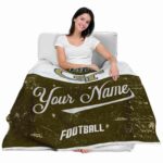 custom georgia tech yellow jackets grunge texture gold white blanket best selling
