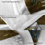 custom georgia tech yellow jackets grunge texture gold white blanket best selling