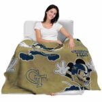 custom georgia tech yellow jackets mickey gold blanket best selling