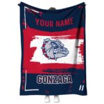 custom gonzaga bulldogs paint strokes blue white blanket best selling