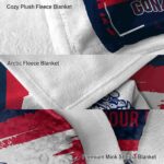 custom gonzaga bulldogs paint strokes blue white blanket best selling