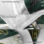 custom green bay packers grunge texture green white blanket premium grade