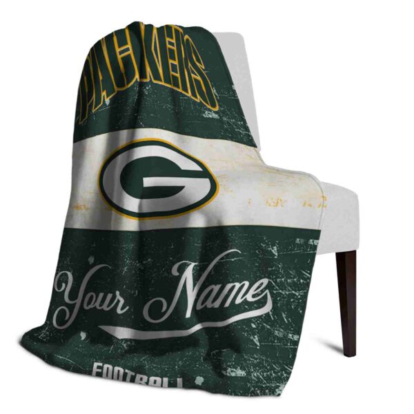 custom green bay packers grunge texture green white blanket top rated