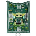 Custom Hawaii Rainbow Warriors Baby Yoda Green Blanket 1 custom hawaii rainbow warriors baby yoda green blanket best selling