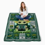 custom hawaii rainbow warriors baby yoda green blanket best selling