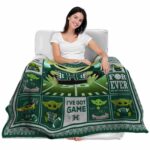 custom hawaii rainbow warriors baby yoda green blanket best selling