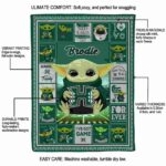 custom hawaii rainbow warriors baby yoda green blanket best selling